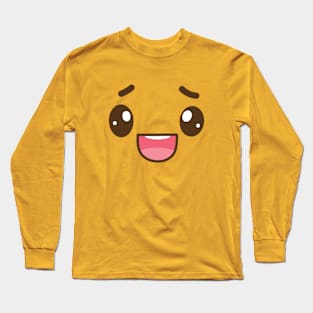 Happy Cute Face Long Sleeve T-Shirt